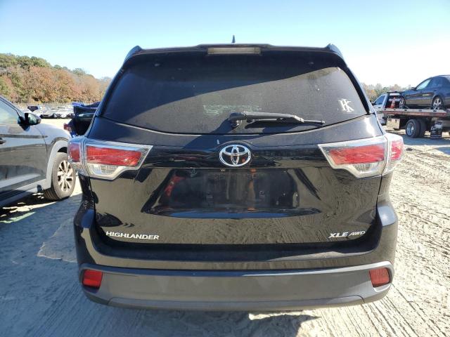 5TDJKRFH1FS180501 - 2015 TOYOTA HIGHLANDER XLE BLACK photo 6