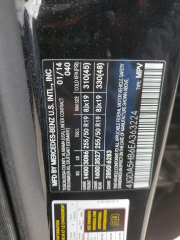 4JGDA5HB6EA363224 - 2014 MERCEDES-BENZ ML 350 4MATIC BLACK photo 13