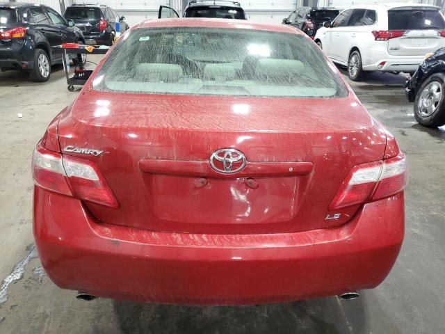 4T1BK46K97U013590 - 2007 TOYOTA CAMRY LE RED photo 6