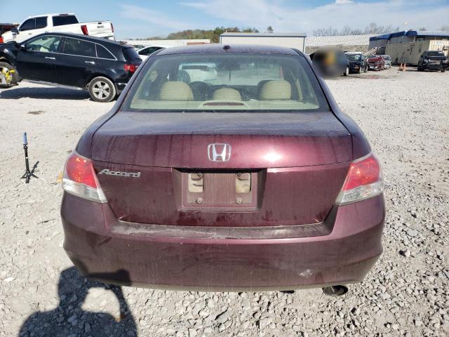 1HGCP2F85AA075999 - 2010 HONDA ACCORD EXL BURGUNDY photo 6