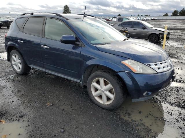 JN8AZ08W13W211667 - 2003 NISSAN MURANO SL BLUE photo 4