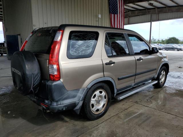 JHLRD68555C009915 - 2005 HONDA CR-V LX BEIGE photo 3