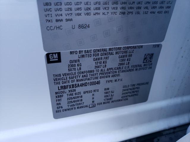 LRBFXBSA4HD100046 - 2017 BUICK ENVISION ESSENCE WHITE photo 12