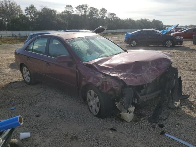 5NPET46F48H358278 - 2008 HYUNDAI SONATA GLS BURGUNDY photo 4