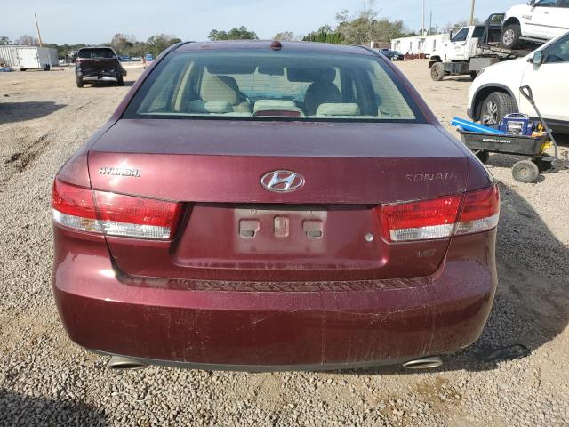 5NPET46F48H358278 - 2008 HYUNDAI SONATA GLS BURGUNDY photo 6