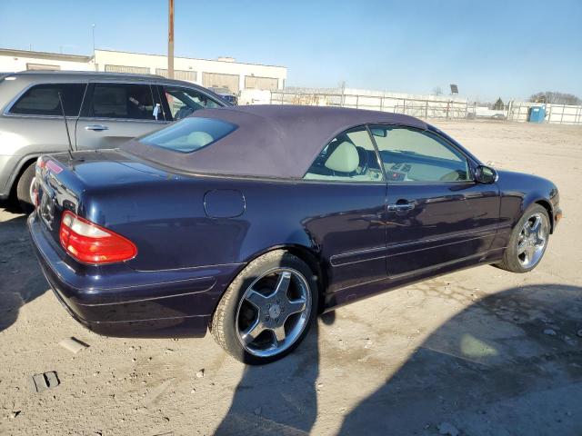 WDBLK65G21T076477 - 2001 MERCEDES-BENZ CLK 320 BLUE photo 3