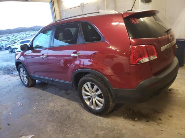 5XYKU4A19BG053823 - 2011 KIA SORENTO EX BURGUNDY photo 2