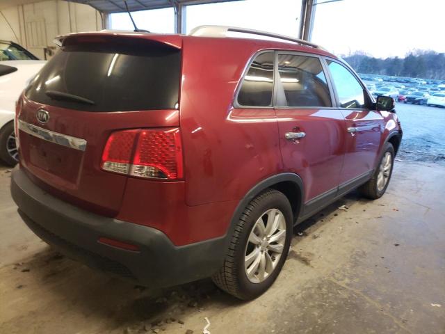 5XYKU4A19BG053823 - 2011 KIA SORENTO EX BURGUNDY photo 3