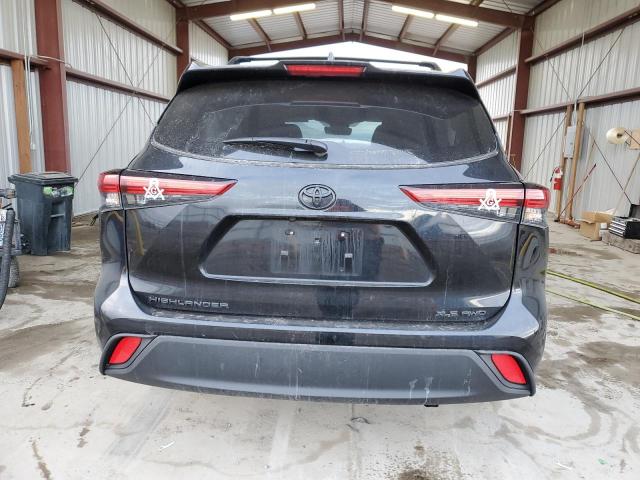 5TDGZRBH0NS596341 - 2022 TOYOTA HIGHLANDER XLE BLACK photo 6