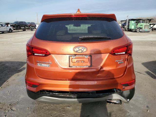 5XYZTDLB6HG473913 - 2017 HYUNDAI SANTA FE S ORANGE photo 6