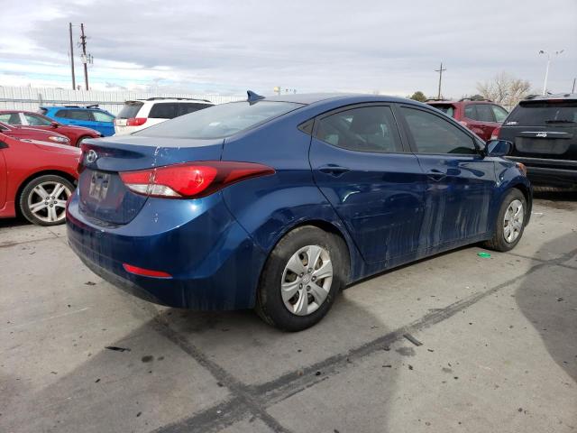 KMHDH4AE7GU476448 - 2016 HYUNDAI ELANTRA SE BLUE photo 3