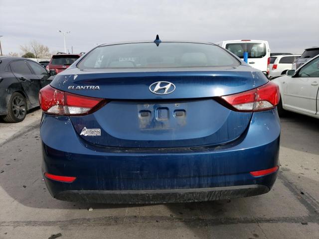 KMHDH4AE7GU476448 - 2016 HYUNDAI ELANTRA SE BLUE photo 6