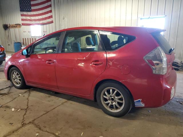 JTDZN3EU5E3306171 - 2014 TOYOTA PRIUS V RED photo 2