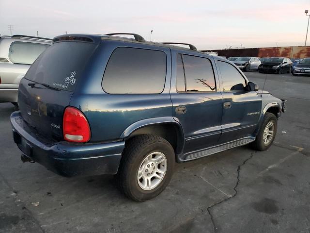 1B4HS28Z71F588387 - 2001 DODGE DURANGO BLUE photo 3