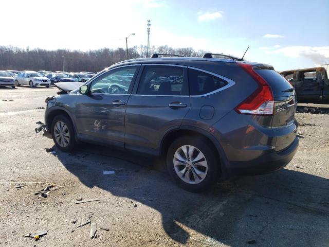 5J6RM4H7XCL000105 - 2012 HONDA CR-V EXL GRAY photo 2