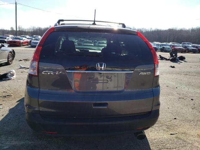 5J6RM4H7XCL000105 - 2012 HONDA CR-V EXL GRAY photo 6