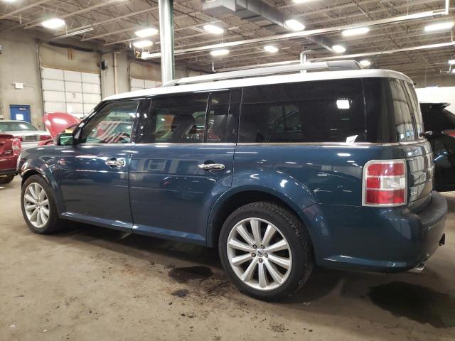 2FMHK6C89GBA15523 - 2016 FORD FLEX SEL BLUE photo 2