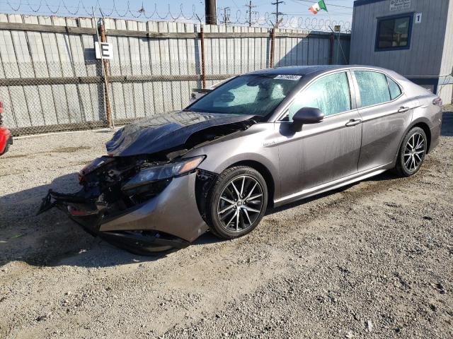 4T1G31AK1MU567162 - 2021 TOYOTA CAMRY SE CHARCOAL photo 1