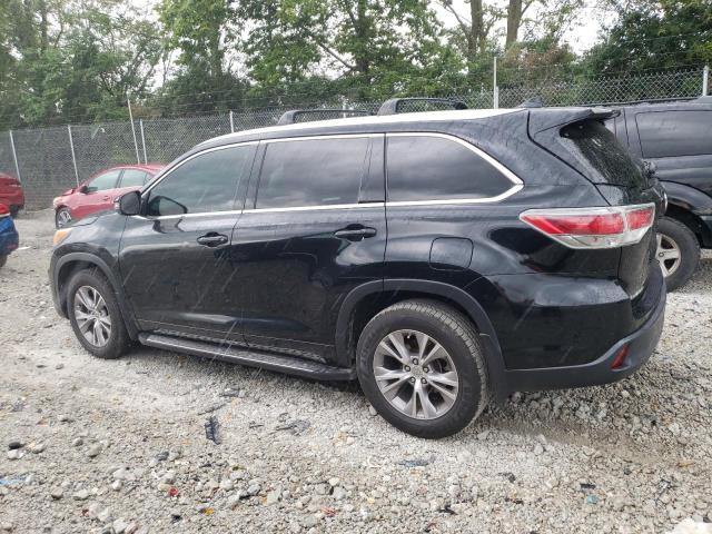 5TDKKRFH3ES028951 - 2014 TOYOTA HIGHLANDER XLE BLACK photo 2