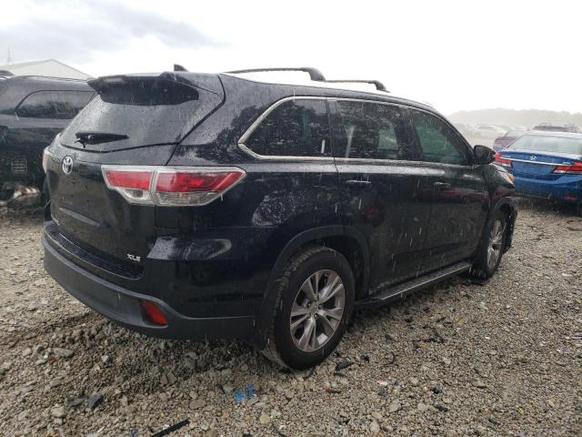 5TDKKRFH3ES028951 - 2014 TOYOTA HIGHLANDER XLE BLACK photo 3