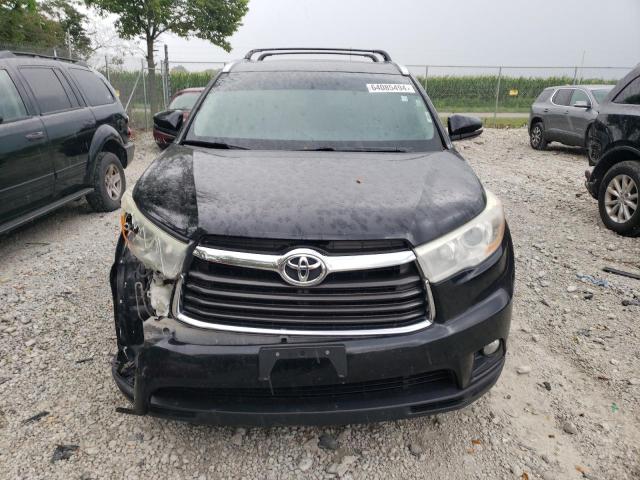 5TDKKRFH3ES028951 - 2014 TOYOTA HIGHLANDER XLE BLACK photo 5