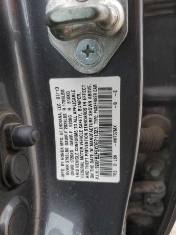 19XFB2F9XDE211323 - 2013 HONDA CIVIC EXL GRAY photo 12