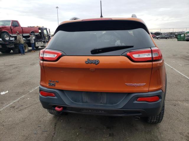 1C4PJMBS8GW240664 - 2016 JEEP CHEROKEE TRAILHAWK ORANGE photo 6