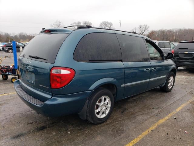 1B4GP44362B626579 - 2002 DODGE GRAND CARA SPORT TEAL photo 3