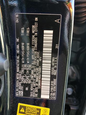 5TDKKRFH0GS150881 - 2016 TOYOTA HIGHLANDER XLE BLACK photo 14