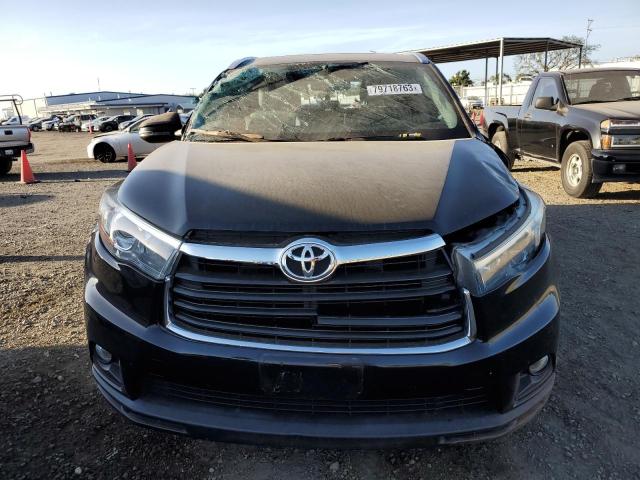 5TDKKRFH0GS150881 - 2016 TOYOTA HIGHLANDER XLE BLACK photo 5
