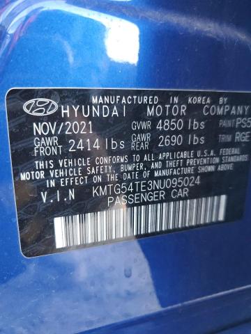 KMTG54TE3NU095024 - 2022 GENESIS G70 BASE BLUE photo 12