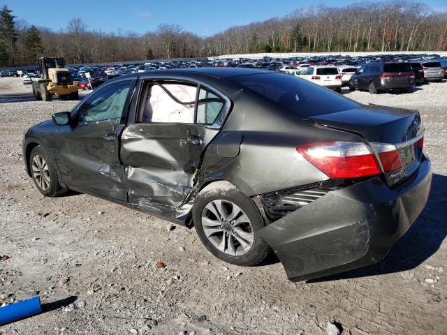 1HGCR2F37FA002543 - 2015 HONDA ACCORD LX GRAY photo 2