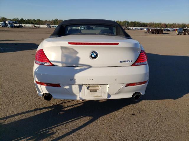 WBAEB5C50AC224886 - 2010 BMW 650 I WHITE photo 6