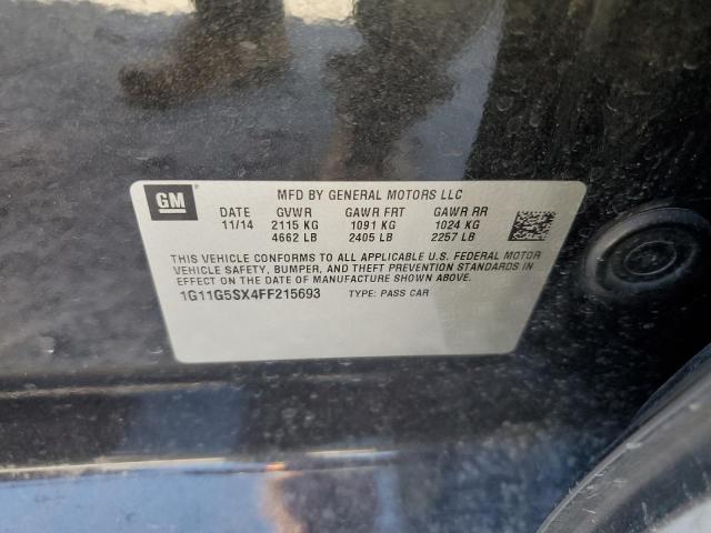 1G11G5SX4FF215693 - 2015 CHEVROLET MALIBU LTZ 黑色 照片 12