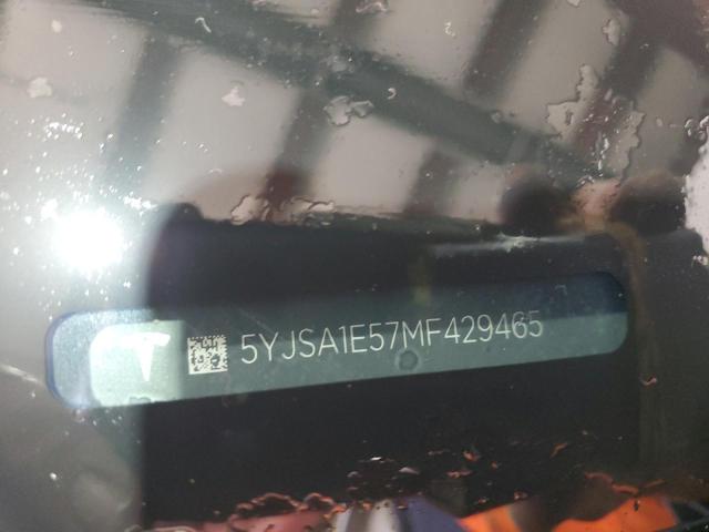 5YJSA1E57MF429465 - 2021 TESLA MODEL S Boz foto 13