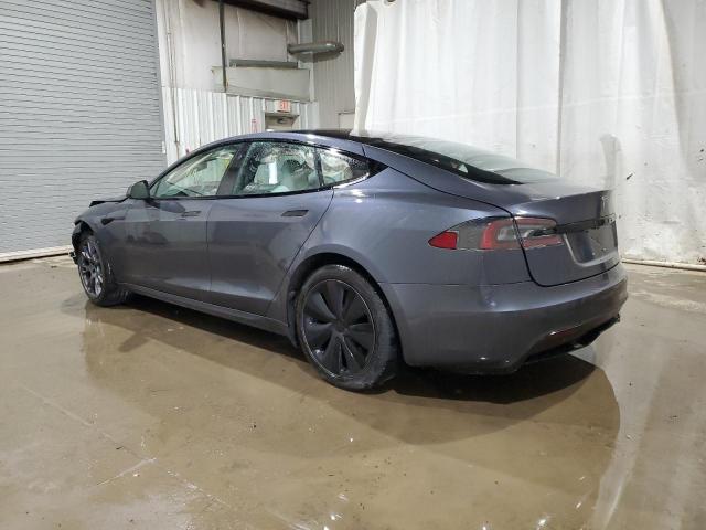 5YJSA1E57MF429465 - 2021 TESLA MODEL S GRAY photo 2