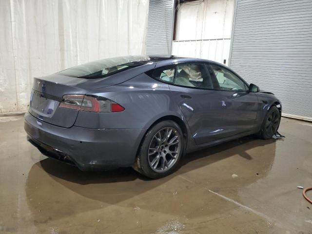 5YJSA1E57MF429465 - 2021 TESLA MODEL S GRAY photo 3