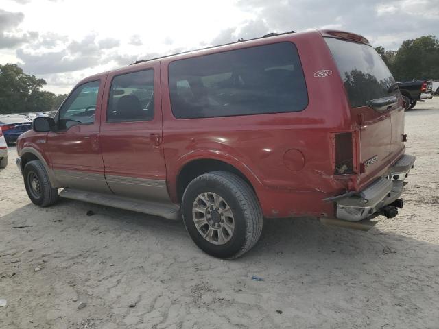 1FMNU42L11EC27304 - 2001 FORD EXCURSION LIMITED RED photo 2