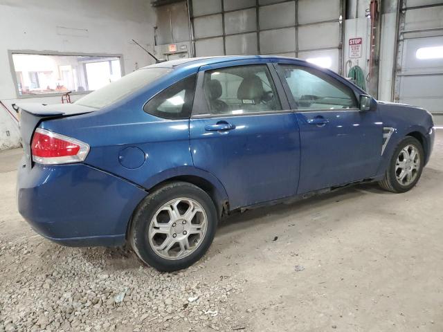 1FAHP35N28W245174 - 2008 FORD FOCUS SE BLUE photo 3