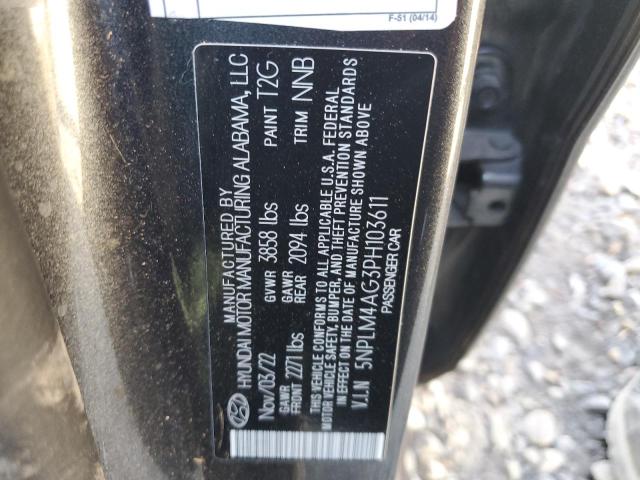 5NPLM4AG3PH103611 - 2023 HYUNDAI ELANTRA SEL GRAY photo 13