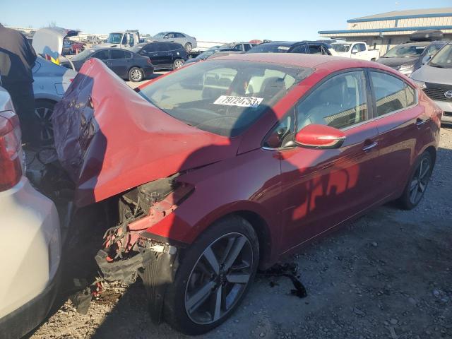 3KPFL4A83JE208749 - 2018 KIA FORTE EX RED photo 1