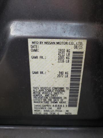 1N4AL3AP4FC488813 - 2015 NISSAN ALTIMA 2.5 GRAY photo 12