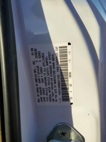 1HGCS12868A011429 - 2008 HONDA ACCORD EXL WHITE photo 12