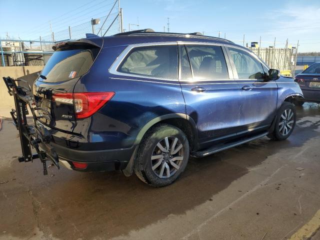 5FNYF6H51KB068039 - 2019 HONDA PILOT EXL BLUE photo 3