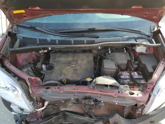 5TDYK3DC1ES458833 - 2014 TOYOTA SIENNA XLE MAROON photo 12