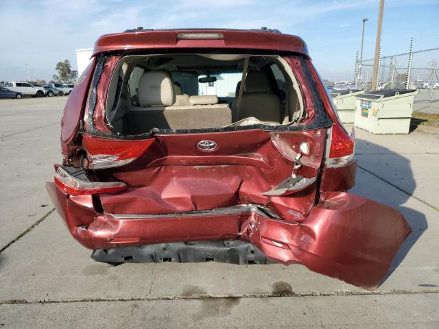 5TDYK3DC1ES458833 - 2014 TOYOTA SIENNA XLE MAROON photo 6