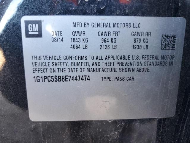 1G1PC5SB8E7447474 - 2014 CHEVROLET CRUZE LT CHARCOAL photo 13