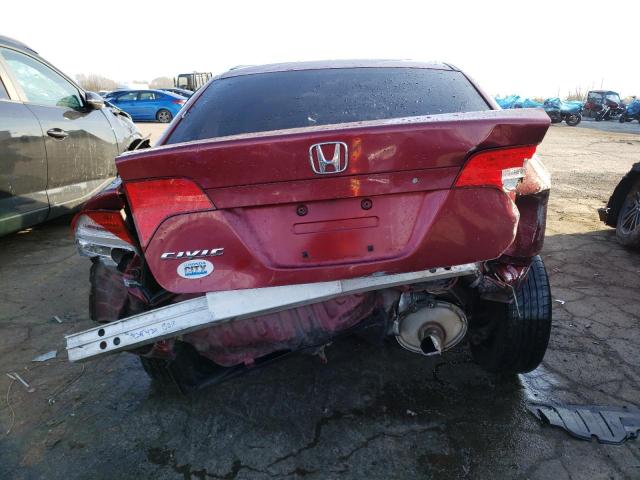 1HGFA16557L103358 - 2007 HONDA CIVIC LX MAROON photo 6