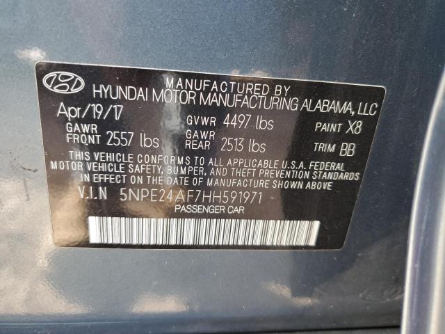 5NPE24AF7HH591971 - 2017 HYUNDAI SONATA SE BLUE photo 13