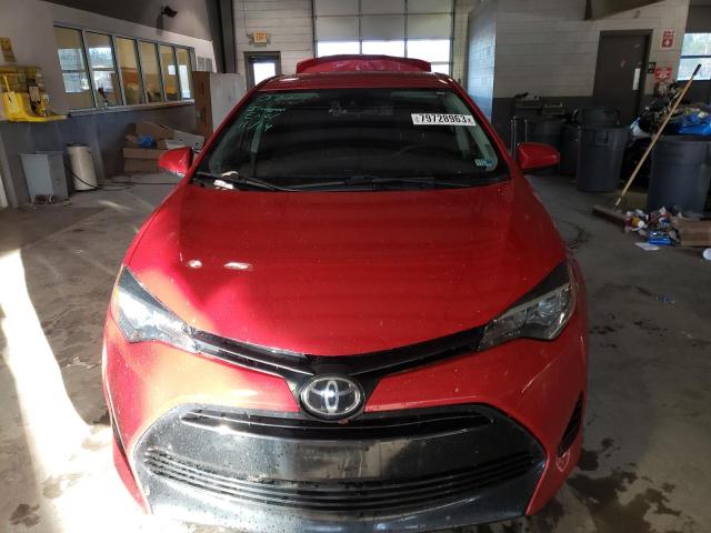 2T1BURHE6KC233388 - 2019 TOYOTA COROLLA L RED photo 5